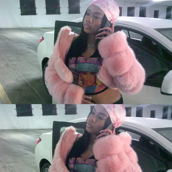 cropped fur coat - Picture 6 of 6